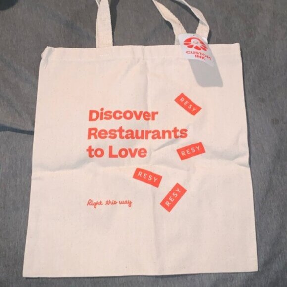 Rare RESY Beige Tote Bag, Custom Tote Bag, Personalized - Picture 1 of 2
